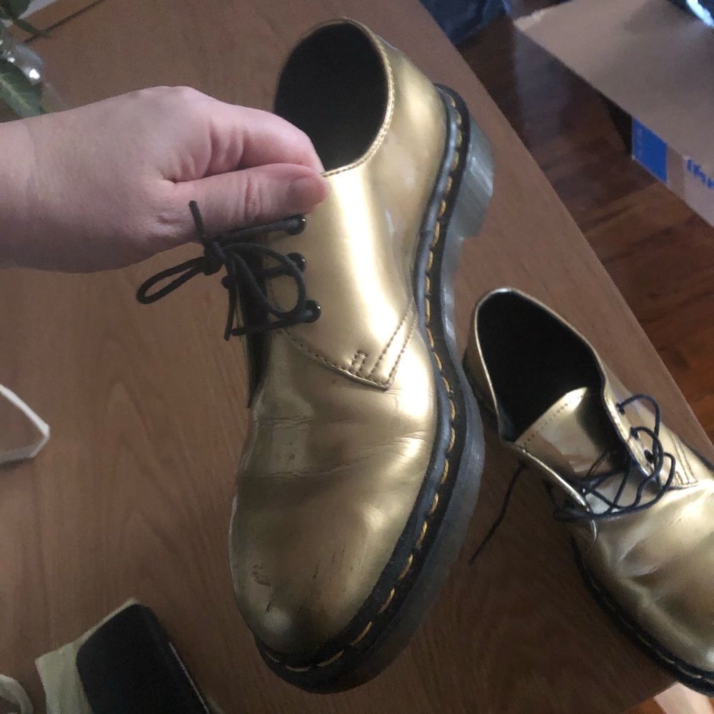 Gold Doc Martens